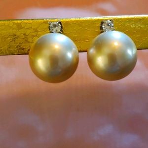 Champagne colored pearl and rinestones